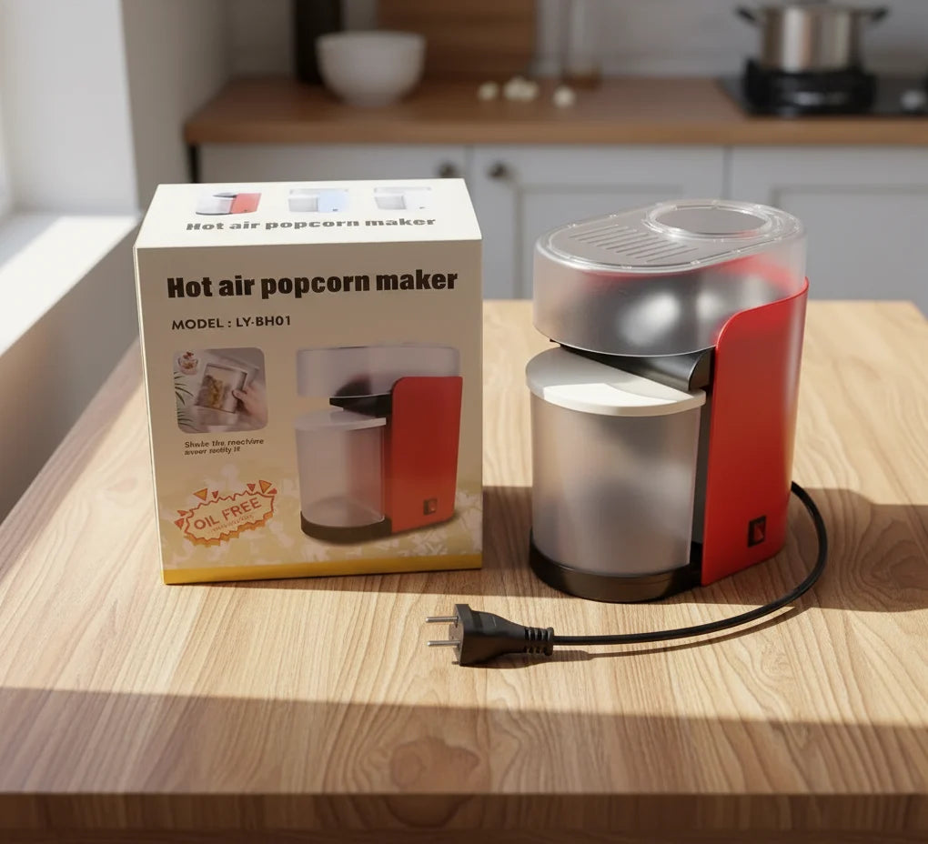 Hot Air Popcorn Maker – Oil-Free, Fast & Healthy Snacking 🍿✨